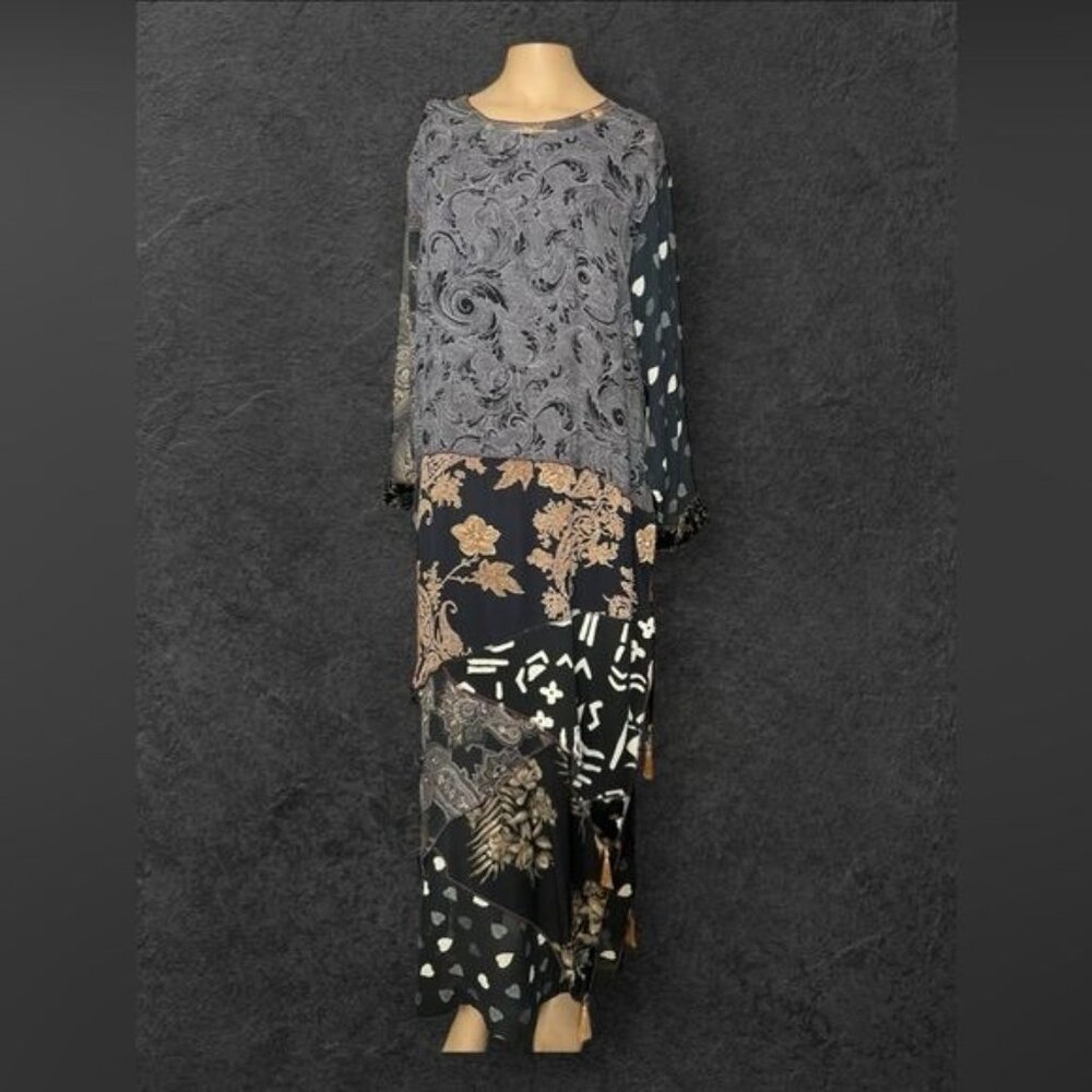 Vintage Nothing Matches Patchwork Dress Mixed Print